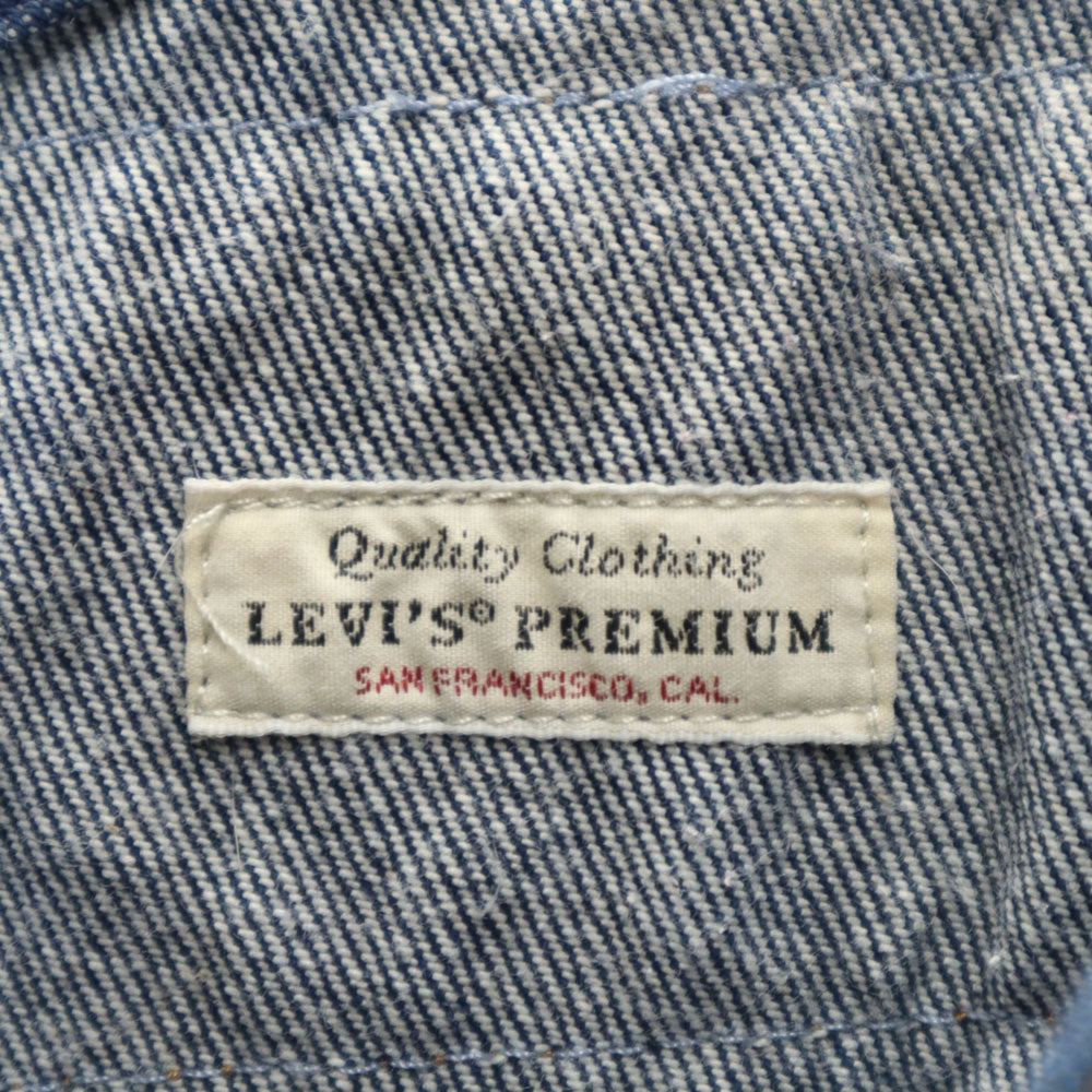 リーバイス × スーパーマリオ コラボ デニム オーバーオール S ネイビー系 Levi's PREMIUM × SUPER MARIO ビックE メンズ