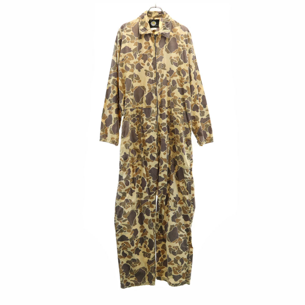 Sears シアーズ 60s 70s ダックハンターカモ 長袖 つなぎ ベージュ オールインワン 迷彩 TALONジップ オールド ヴィンテージ メンズ