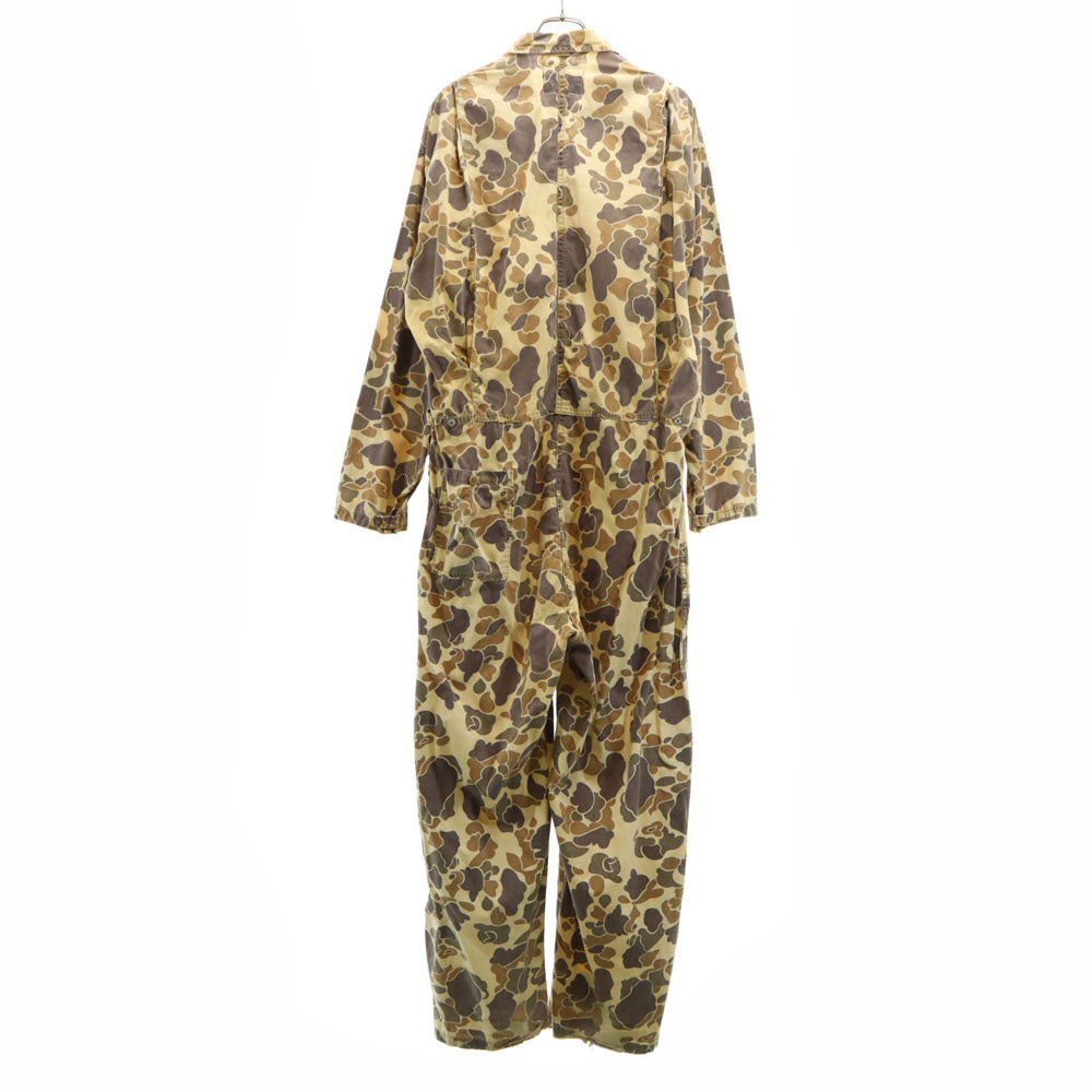 Sears シアーズ 60s 70s ダックハンターカモ 長袖 つなぎ ベージュ オールインワン 迷彩 TALONジップ オールド ヴィンテージ メンズ