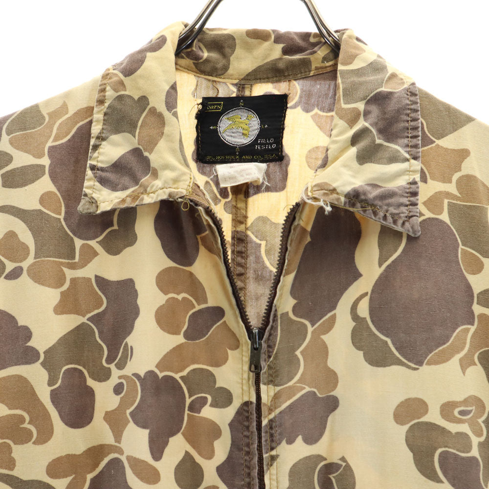 Sears シアーズ 60s 70s ダックハンターカモ 長袖 つなぎ ベージュ オールインワン 迷彩 TALONジップ オールド ヴィンテージ メンズ