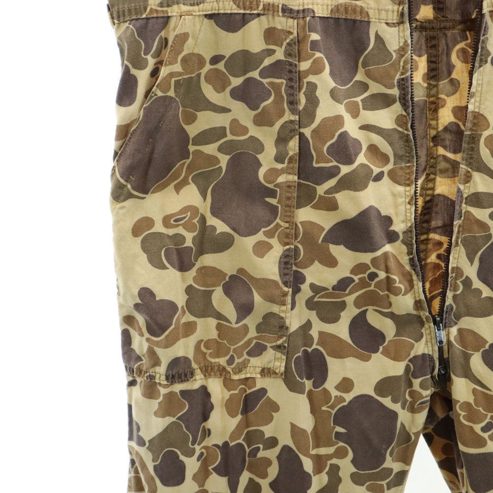 Sears シアーズ 60s 70s ダックハンターカモ 長袖 つなぎ ベージュ オールインワン 迷彩 TALONジップ オールド ヴィンテージ メンズ