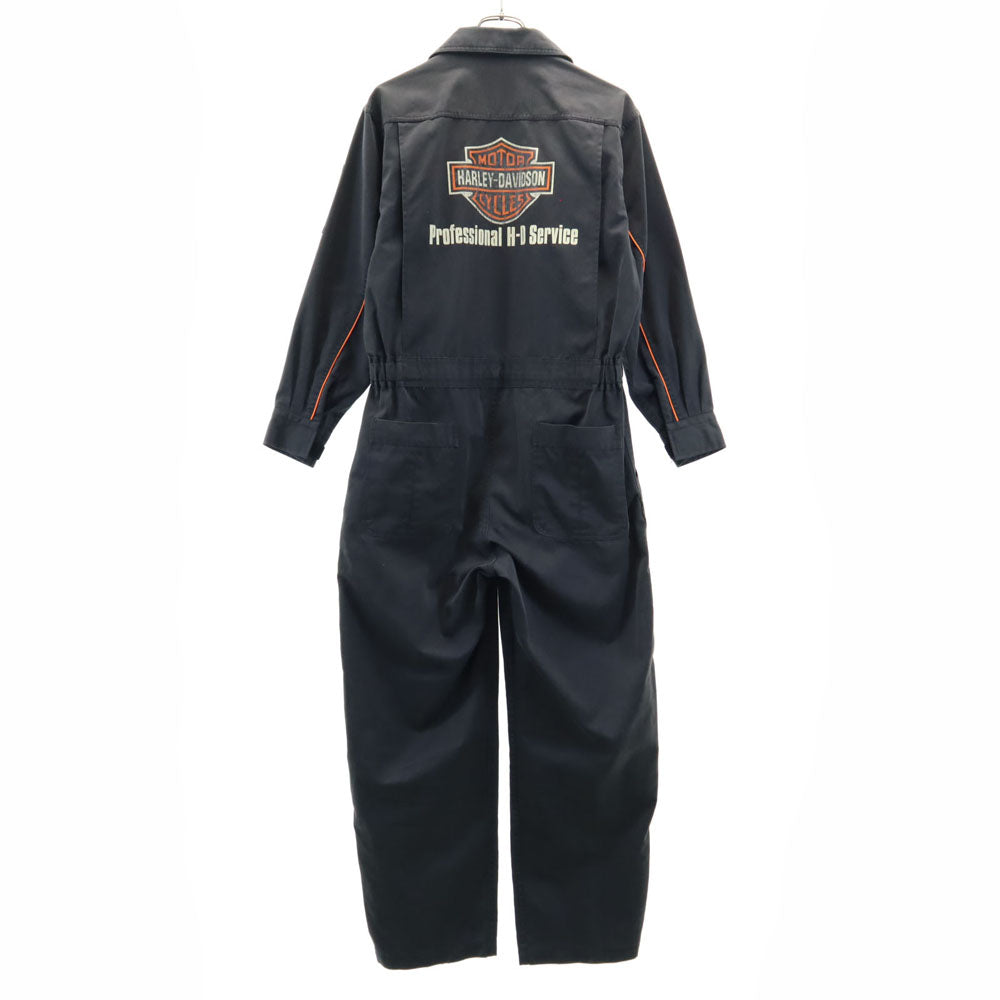 ハーレーダビッドソン 日本製 作業 メカニック 長袖 つなぎ M チャコールグレー HARLEY DAVIDSON オールインワン メンズ