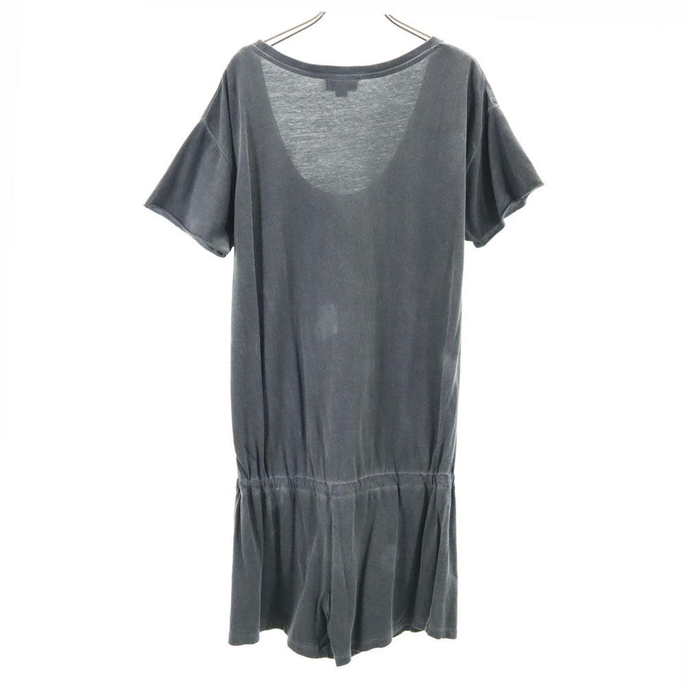 DIESEL ディーゼル ヴィンテージ加工 半袖 オールインワン S チャコールグレー つなぎ レディース