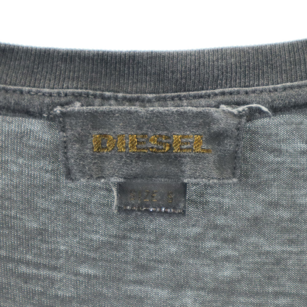DIESEL ディーゼル ヴィンテージ加工 半袖 オールインワン S チャコールグレー つなぎ レディース