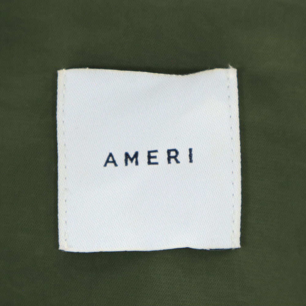 AMERI UNDRESSED アメリ 半袖 オールインワン M カーキ フレンチスリーブ つなぎ ジャンプスーツ レディース