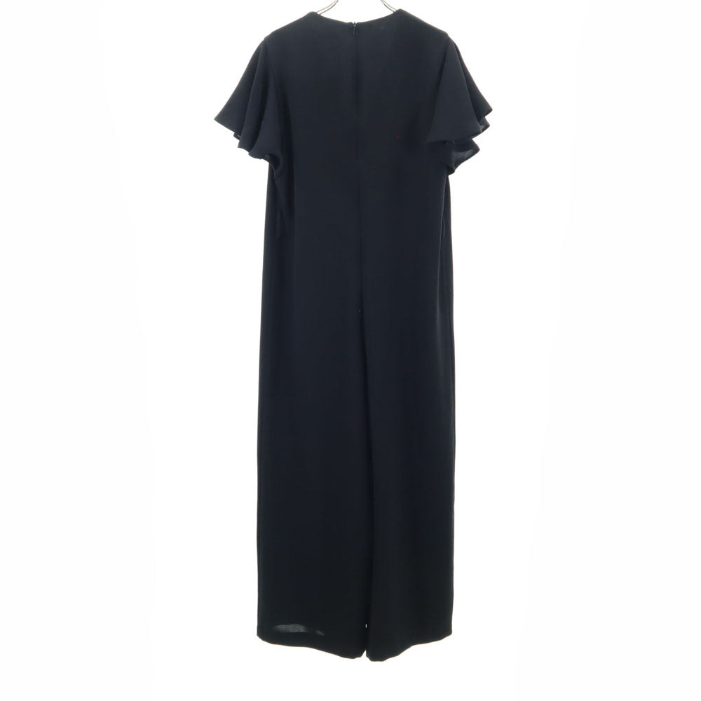 ZARA ザラ 半袖 オールインワン S ブラック フレンチスリーブ つなぎ ジャンプスーツ レディース