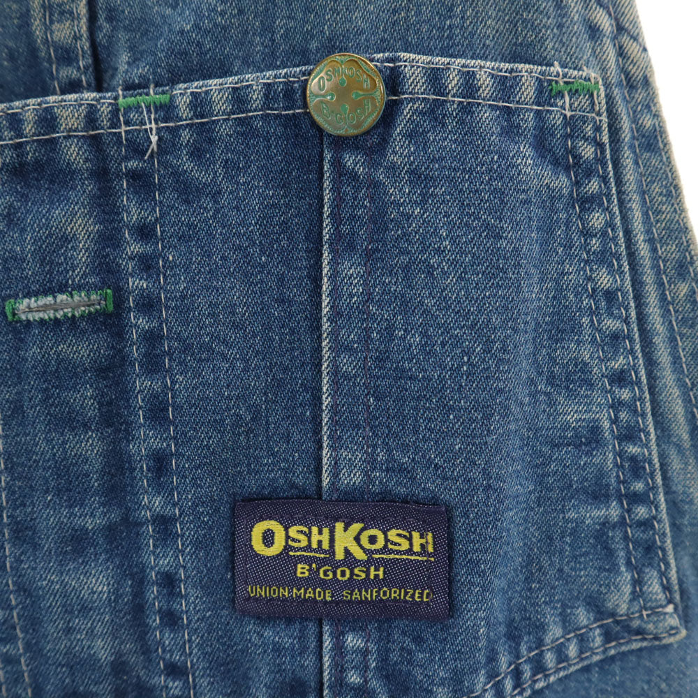 OSHKOSH オシュコシュ 50s 60s ヴィンテージ 三角タグ デニム オーバーオール ブルー ユニオンチケット レディース