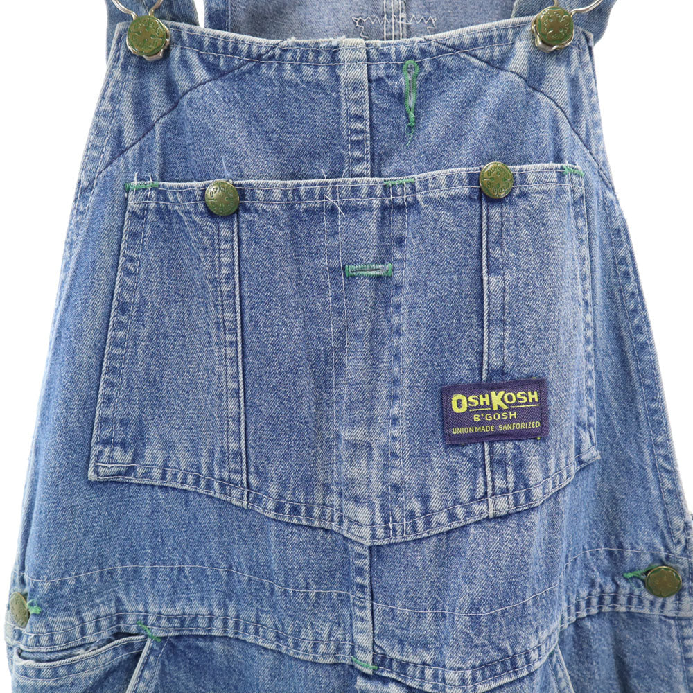 OSHKOSH オシュコシュ 80s USA製 ヴィンテージ デニム オーバーオール W30 ウォッシュブルー メンズ