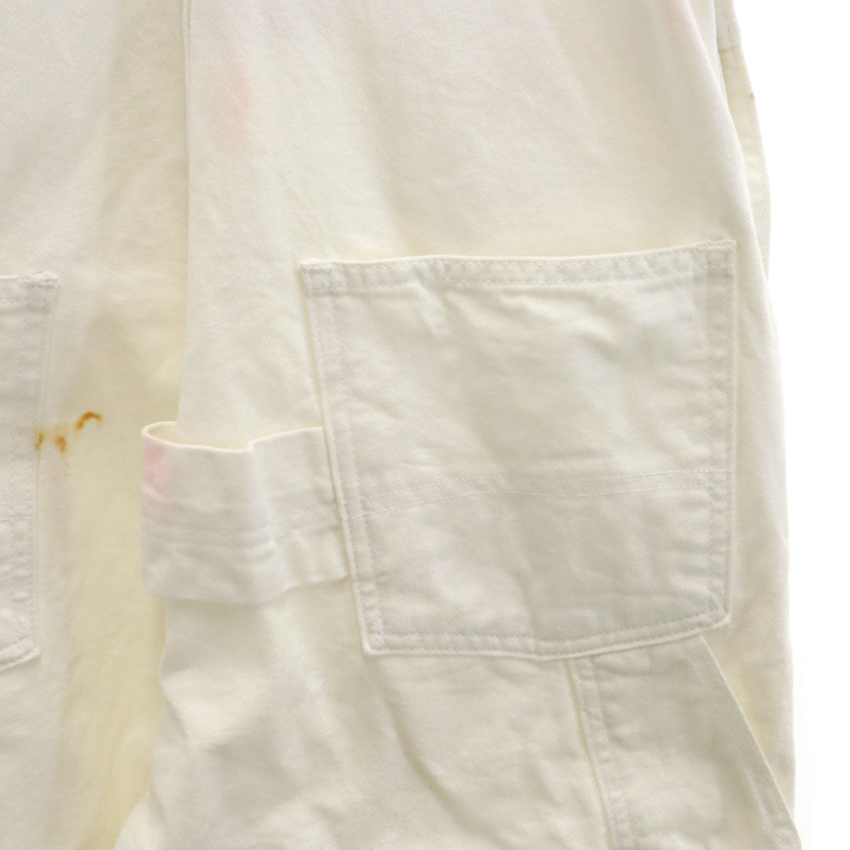 OSHKOSH オシュコシュ 80s USA製 ヴィンテージ ペインター オーバーオール W34 ホワイト TALONジップ メンズ