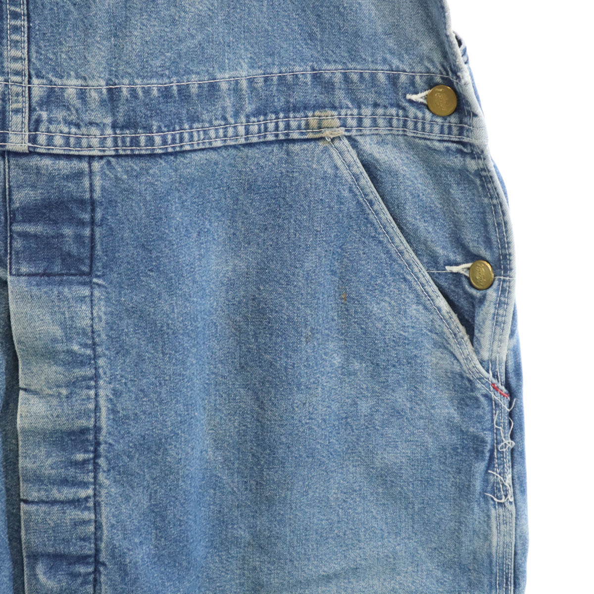 Dickies ディッキーズ 80s ヴィンテージ デニム オーバーオール W42 ウォッシュブルー ペインター メンズ