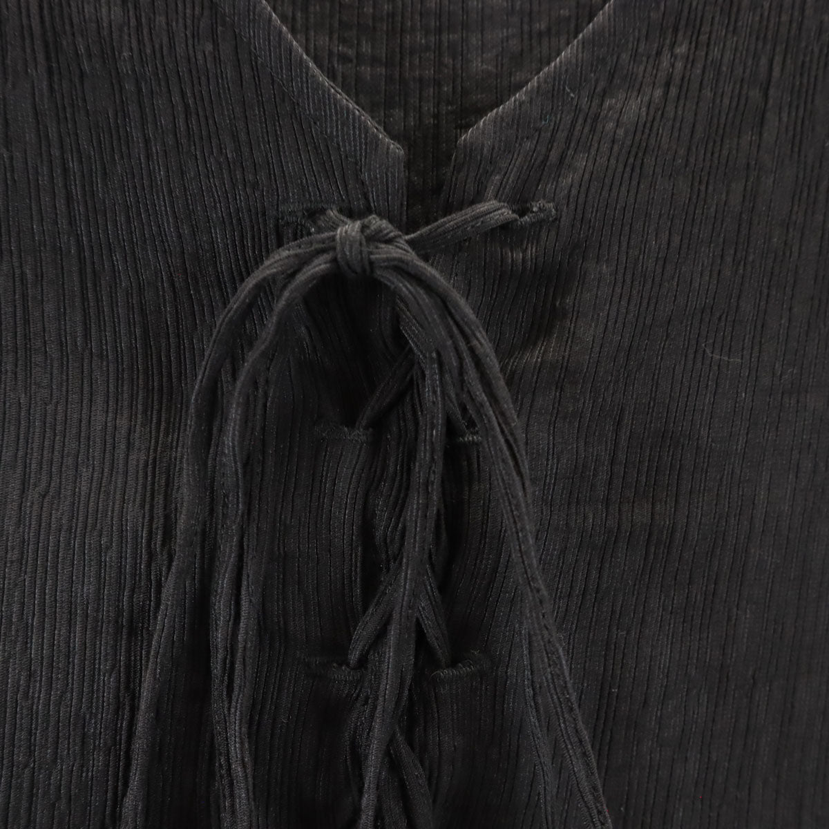 CLANE クラネ シワ加工 レイヤード オールインワン 1 ブラック つなぎ フレンチスリーブ レディース