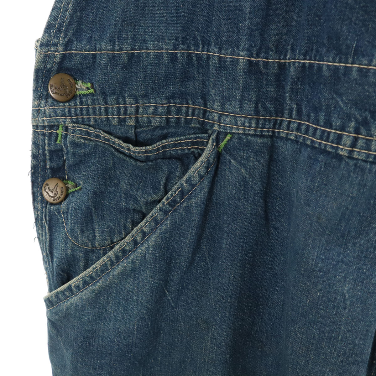 Duck Head ダックヘッド 70s 80s ヴィンテージ デニム オーバーオール ブルー系 レディース