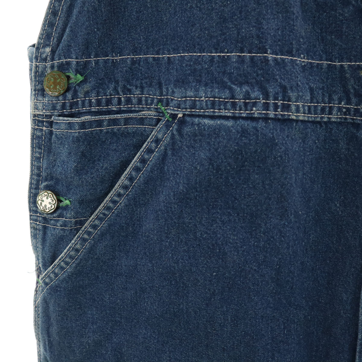 OSHKOSH オシュコシュ 80s ヴィンテージ USA製 デニム オーバーオール w34 ブルー系 レディース