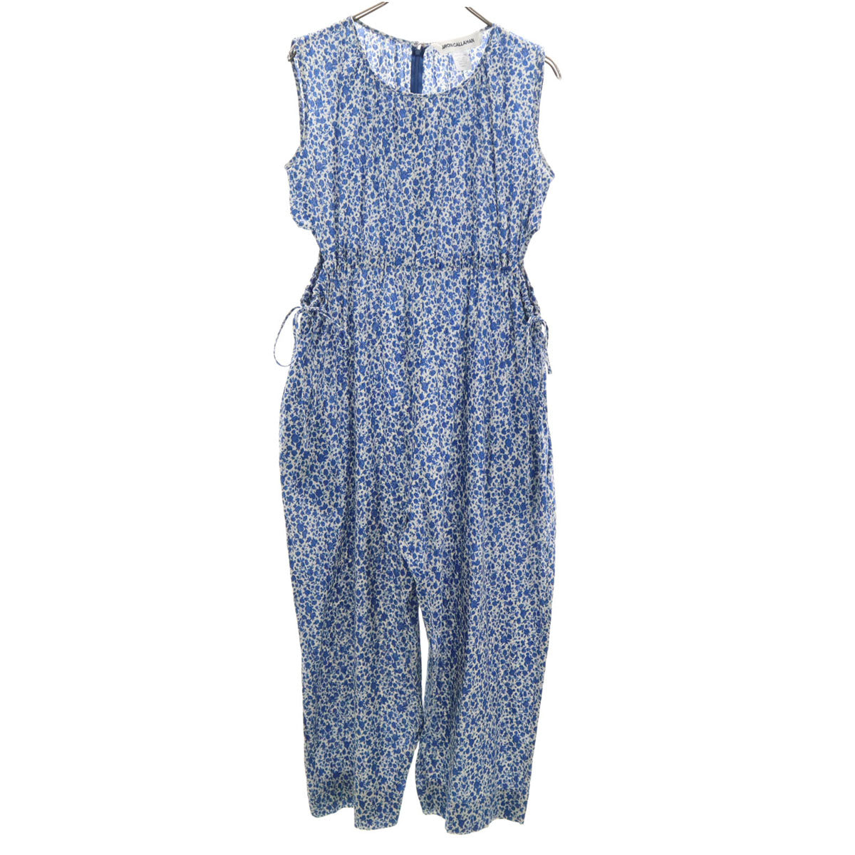 CARON CALLAHAN キャロンカラハン サイドカッティング ノースリーブ オールインワン S ブルー レディース