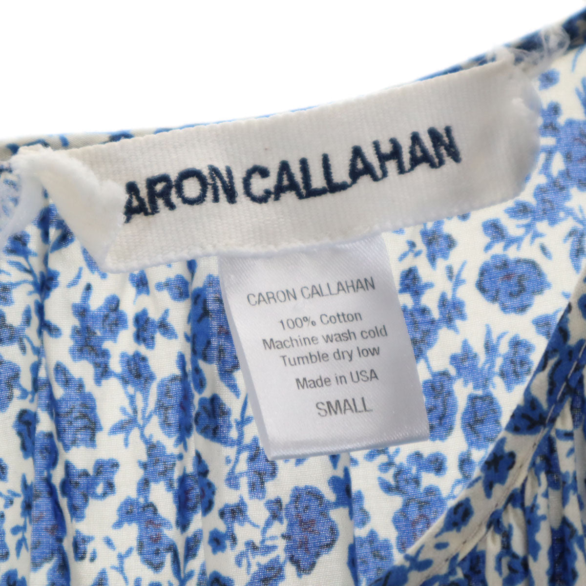 CARON CALLAHAN キャロンカラハン サイドカッティング ノースリーブ オールインワン S ブルー レディース