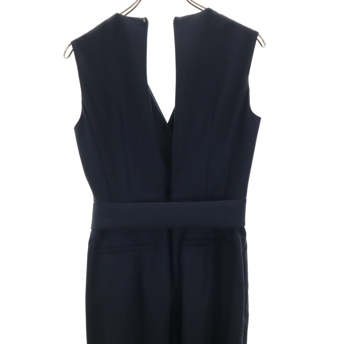 SPORTMAX スポーツマックス イタリア製 ノースリーブ オールインワン 34 ネイビー レディース