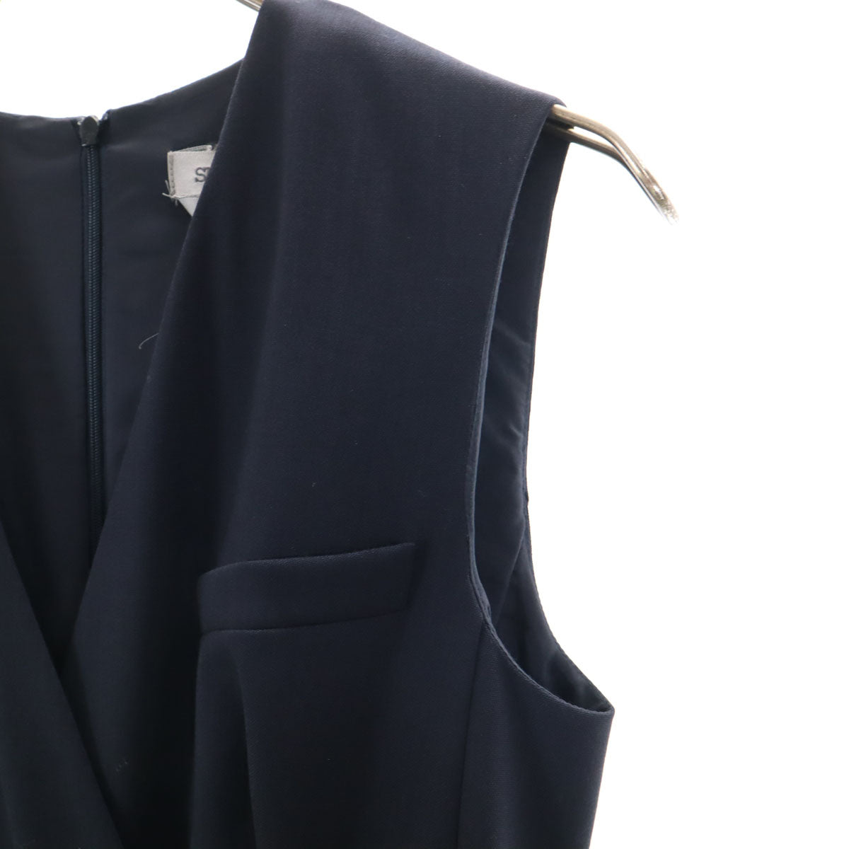 SPORTMAX スポーツマックス イタリア製 ノースリーブ オールインワン 34 ネイビー レディース