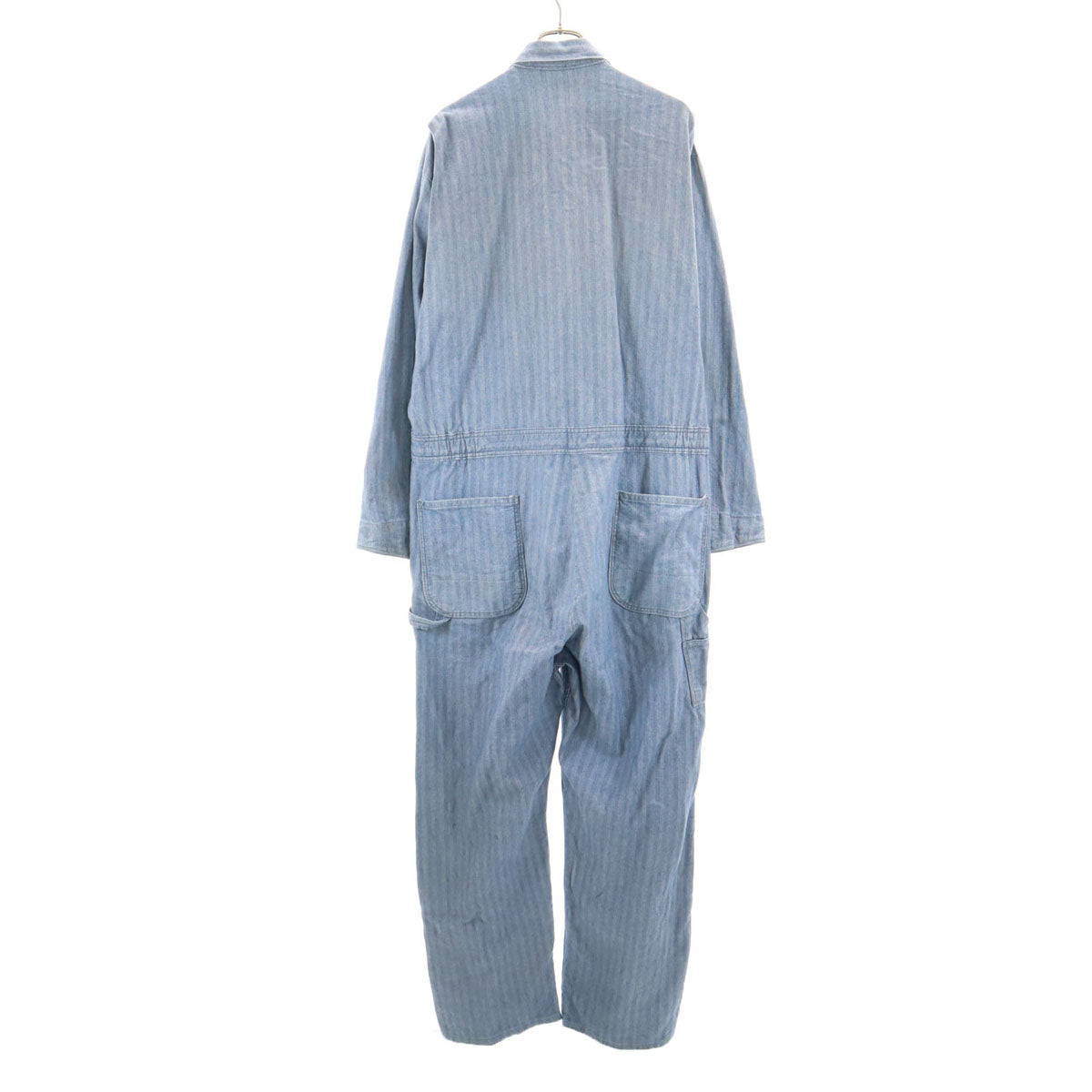 ROEBUCKS ローバックス 90s オールド USA製 ヘリンボーン 長袖 ワークオールインワン つなぎ ネイビー カバーオール メンズ