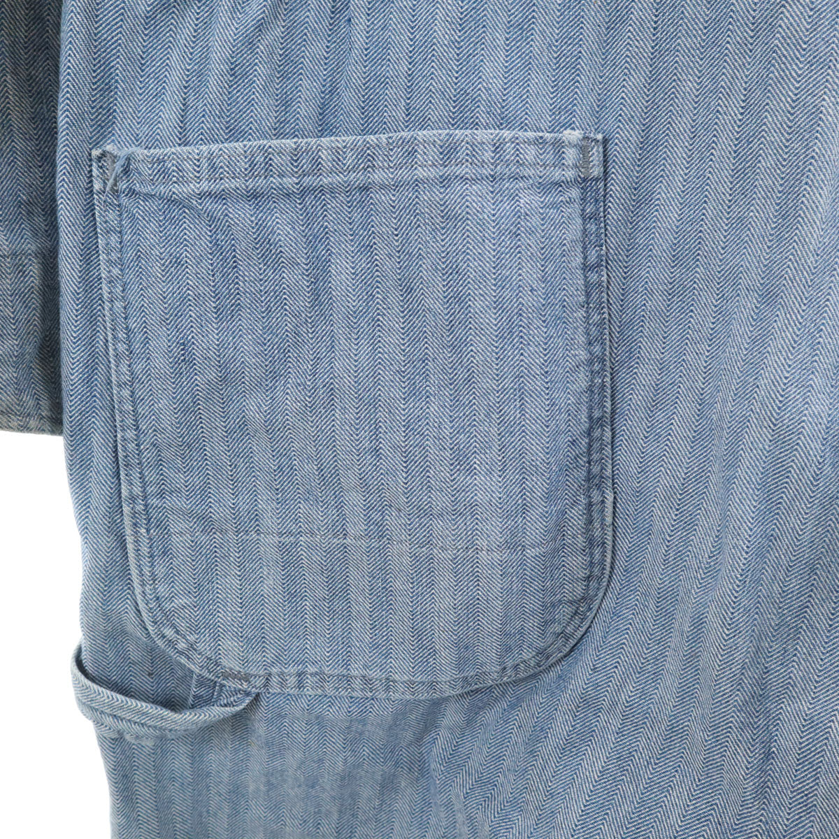 ROEBUCKS ローバックス 90s オールド USA製 ヘリンボーン 長袖 ワークオールインワン つなぎ ネイビー カバーオール メンズ