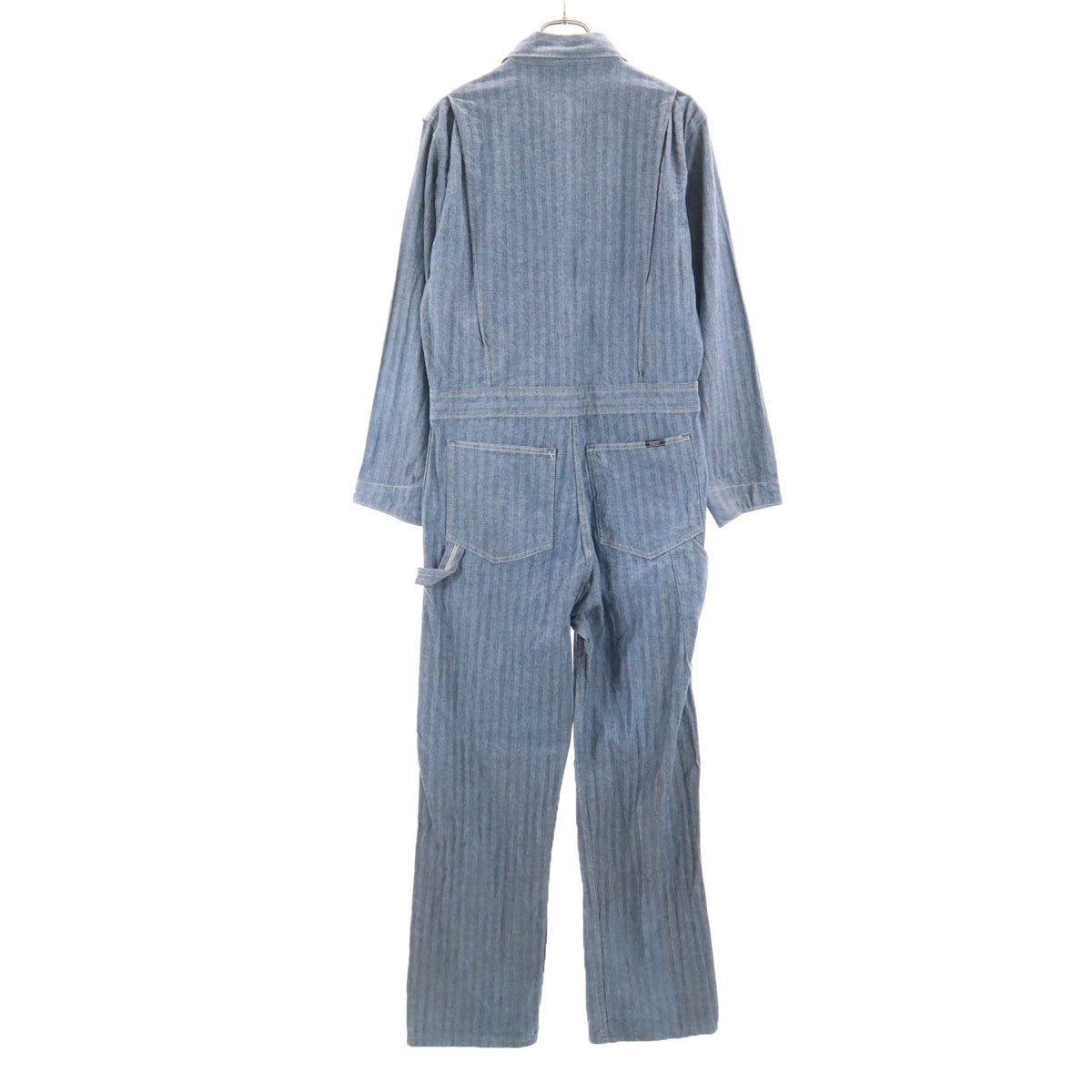 KEY キー 80s ヴィンテージ USA製 ヘリンボーン 長袖 ワークオールインワン つなぎ 34 ネイビー TARONジップ メンズ