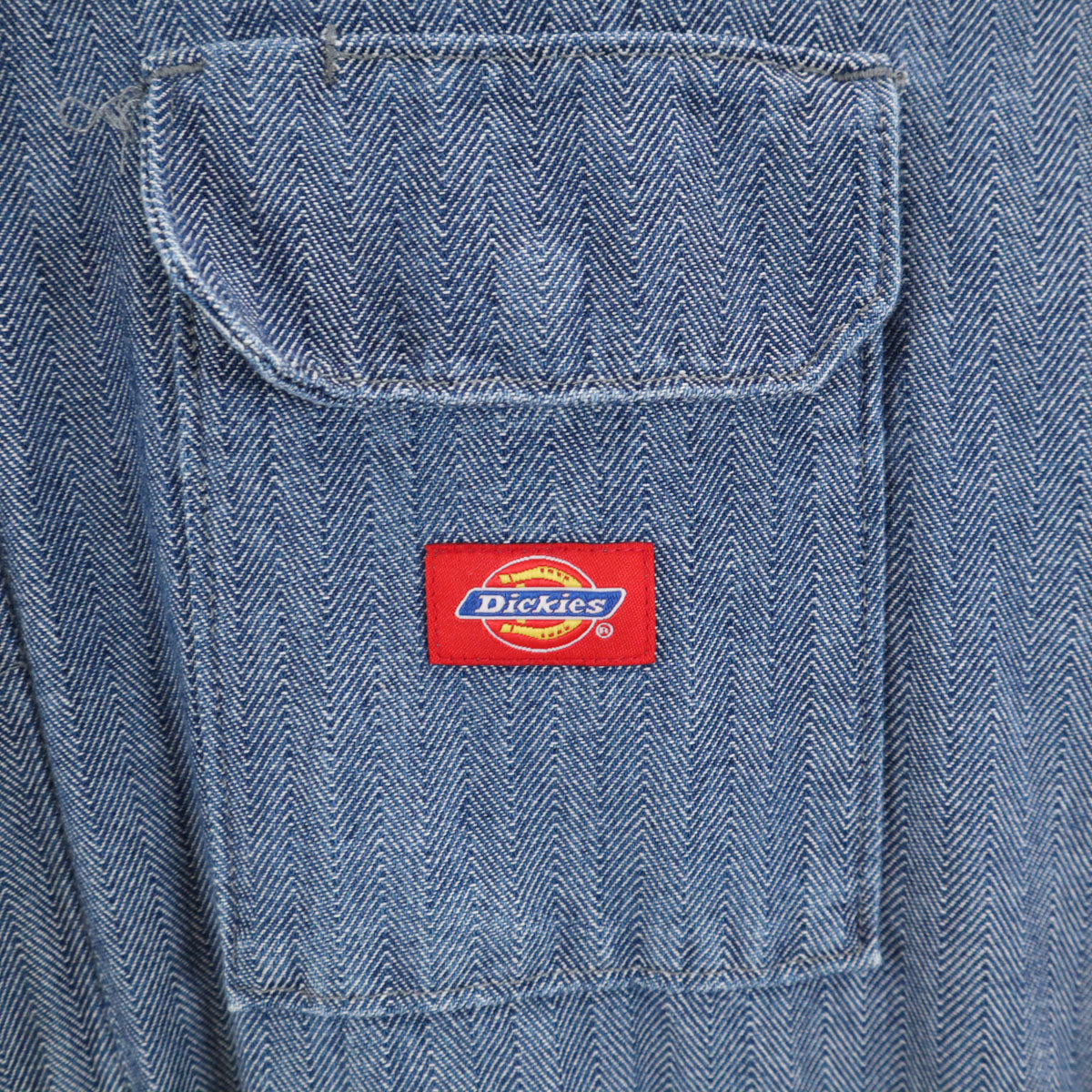 Dickies ディッキーズ 90s オールド ヘリンボーン 長袖 ワークオールインワン つなぎ L ネイビー メンズ
