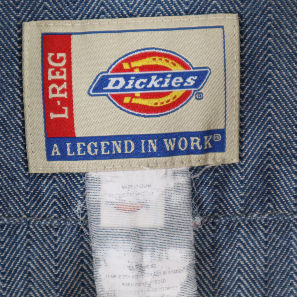 Dickies ディッキーズ 90s オールド ヘリンボーン 長袖 ワークオールインワン つなぎ L ネイビー メンズ