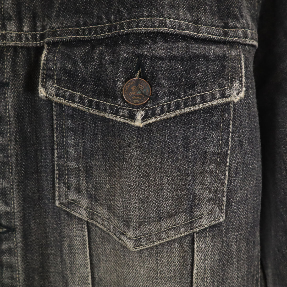 glamb グラム 長袖 ヴィンテージ加工 デニム ワークオールインワン つなぎ 2 グレー メンズ