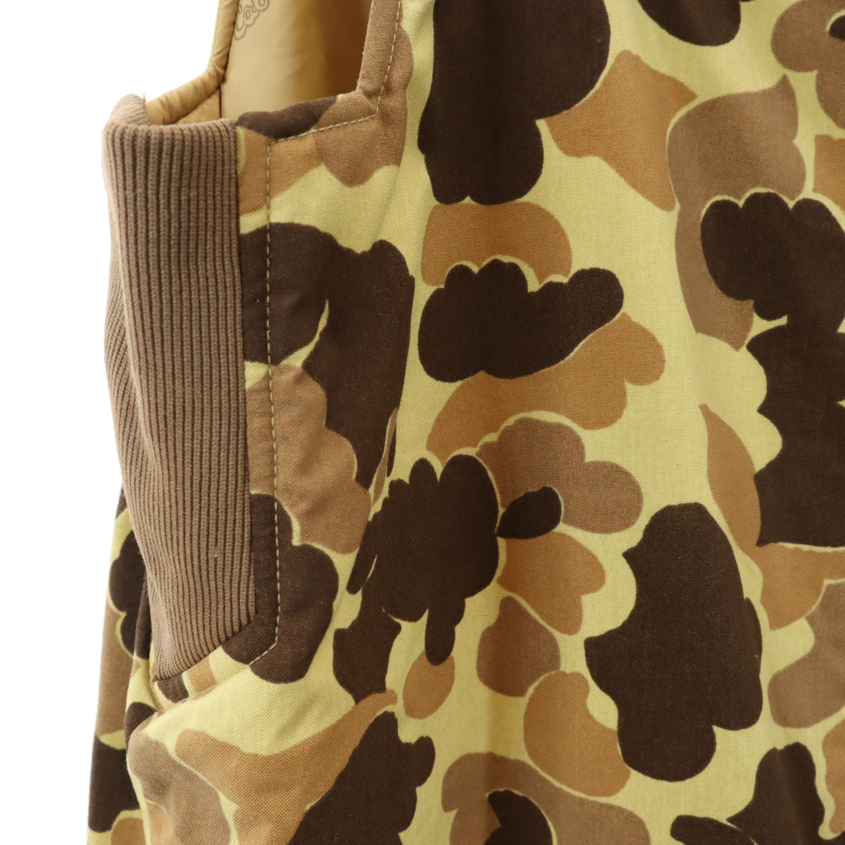 CABELA'S カベラス 80s 90s USA製 オールド 総柄 オーバーオール XL イエロー系 アウトドア メンズ