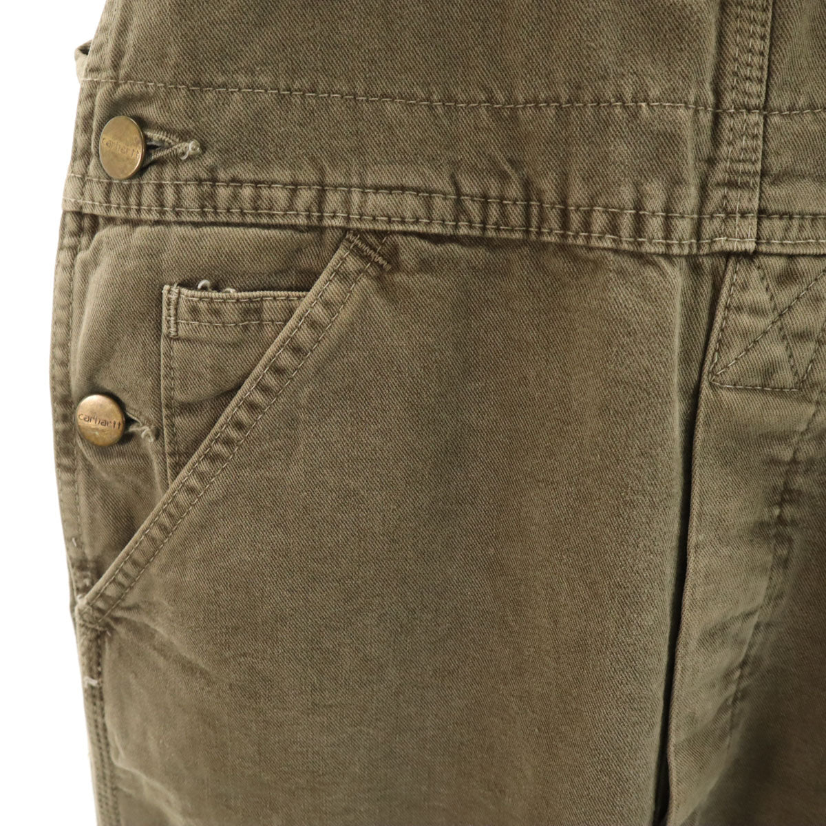 Carhartt カーハート 日本製 オーバーオール W28 カーキ系 レディース