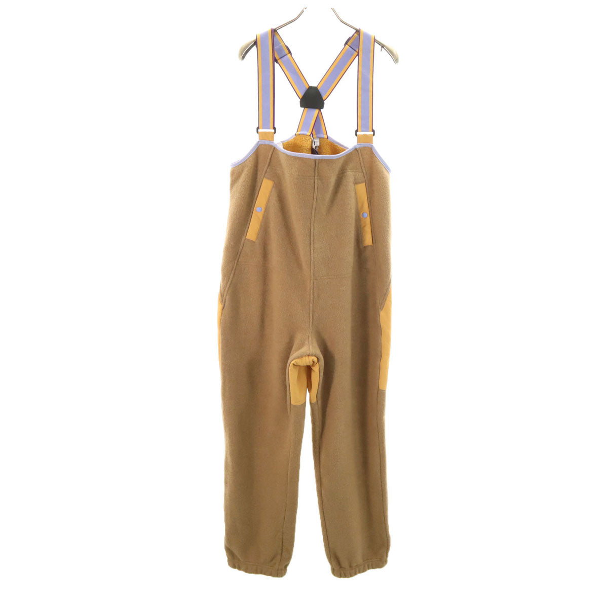 美品 patagonia パタゴニア ナチュラル ブレンド ビブ フリース オーバーオール M ベージュブラウン 21740FA23 アウトドア ユニセックス メンズ