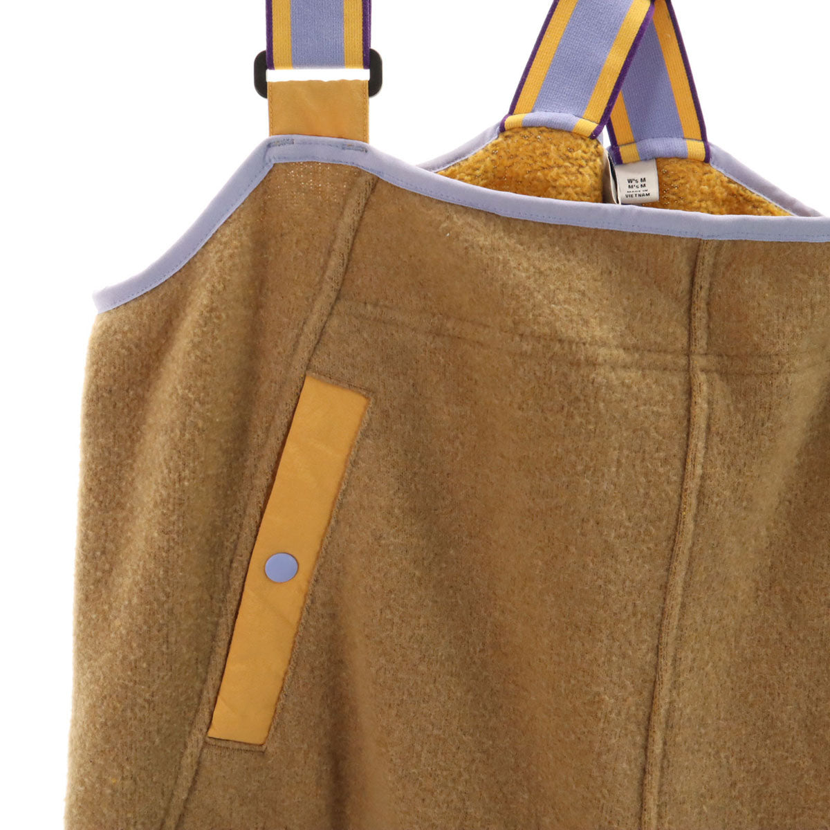 美品 patagonia パタゴニア ナチュラル ブレンド ビブ フリース オーバーオール M ベージュブラウン 21740FA23 アウトドア ユニセックス メンズ