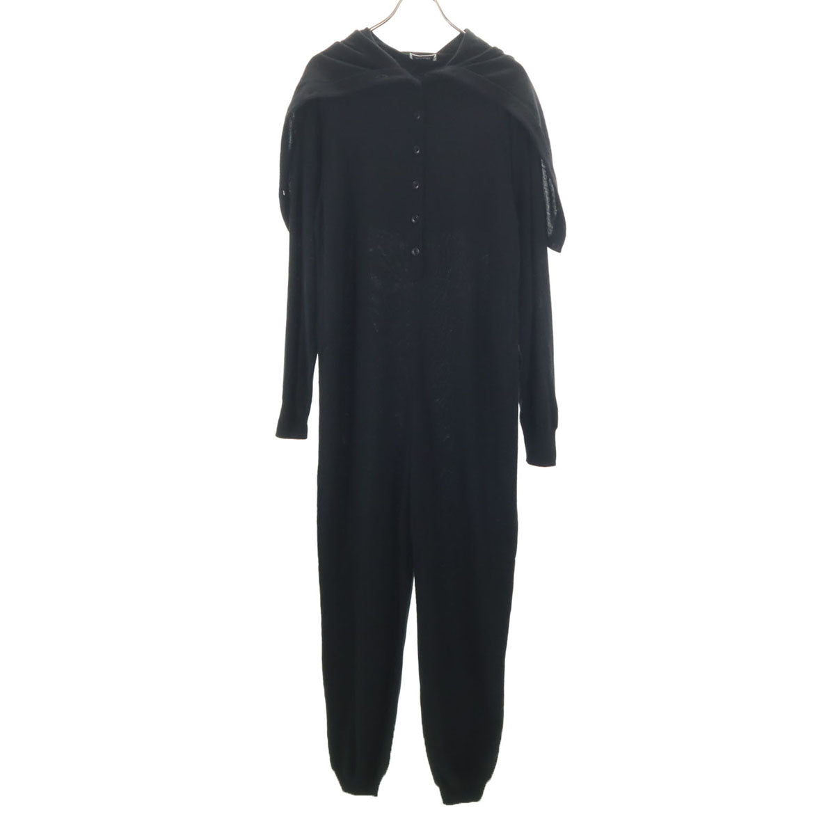 LEMAIRE ルメール イタリア製 長袖 ニット オールインワン XS ブラック つなぎ レディース
