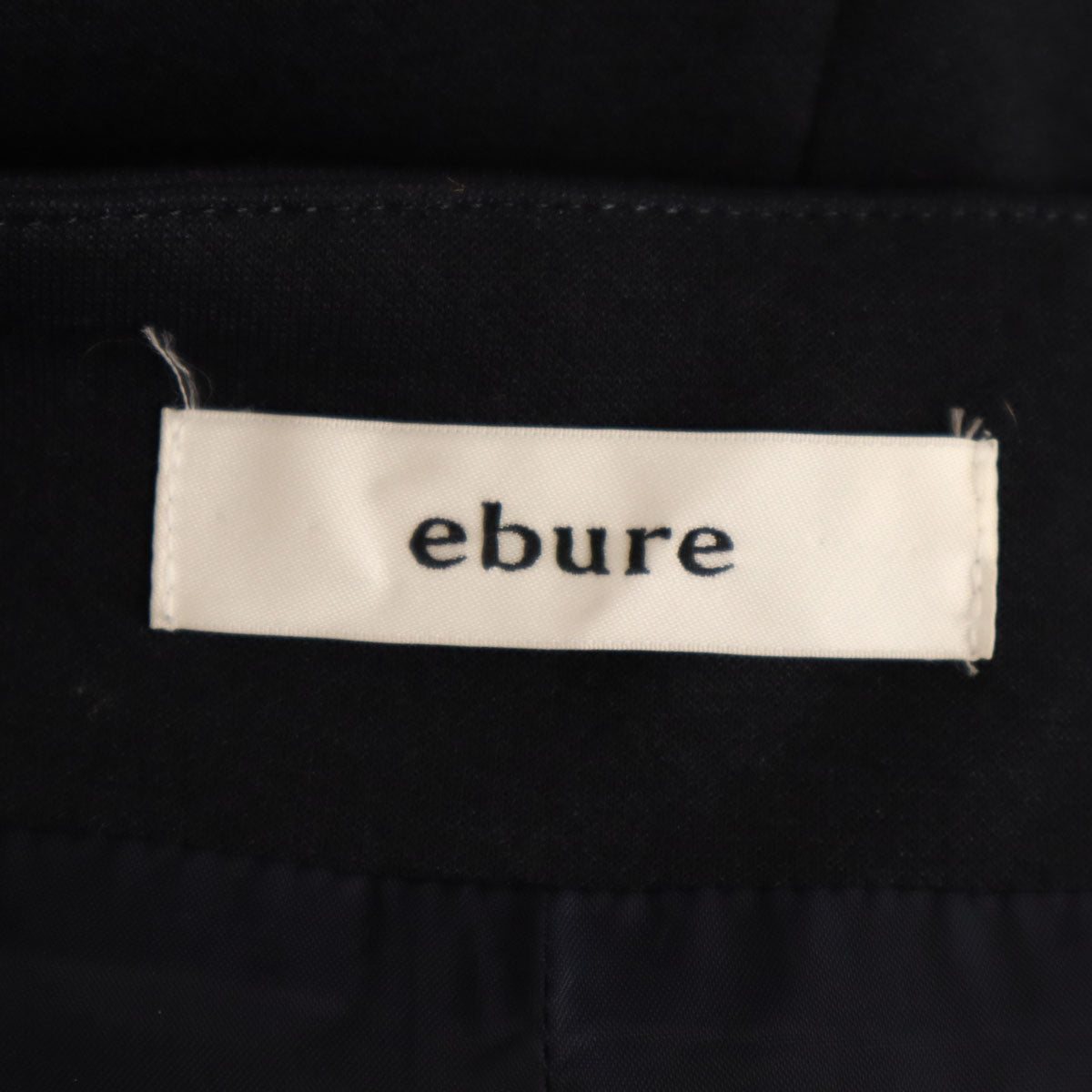 ebure エブール ウールダブルクロス オールインワン 38 ネイビー レディース