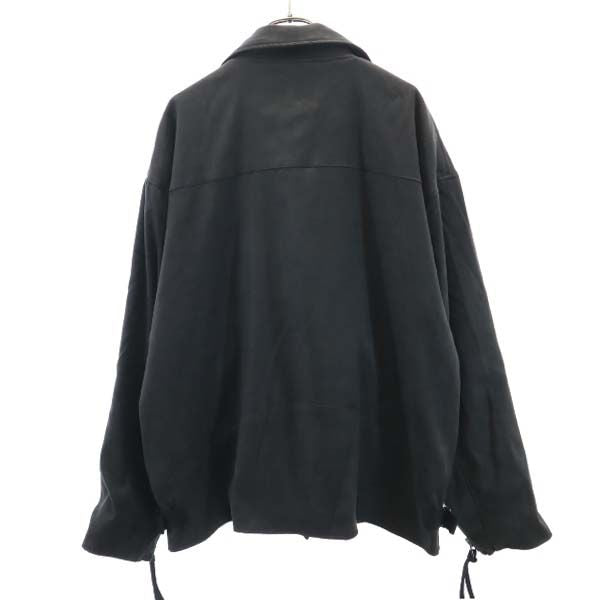 未使用 VAST222 バースト222 19AW 日本製 スエード ライダースジャケット 2 ブラック メンズ