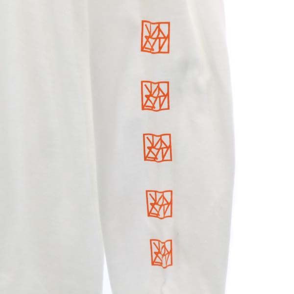 未使用 バースト222 18ss 日本製 スリーブプリント 長袖 スウェット トレーナー 3 ホワイト VAST222 メンズ