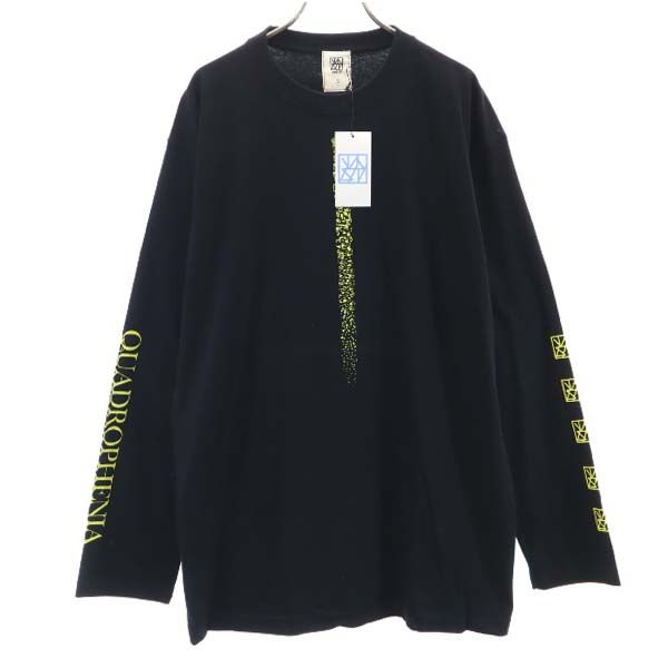 未使用 バースト222 18ss 日本製 スリーブプリント 長袖 スウェット トレーナー 3 ブラック VAST222 メンズ