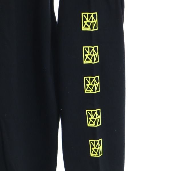 未使用 バースト222 18ss 日本製 スリーブプリント 長袖 スウェット トレーナー 3 ブラック VAST222 メンズ