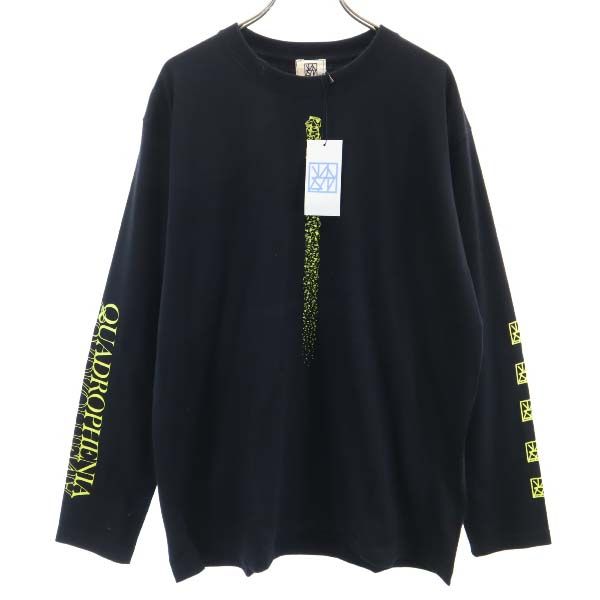 未使用 バースト222 18ss 日本製 スリーブプリント 長袖 スウェット トレーナー 2 ブラック VAST222 メンズ