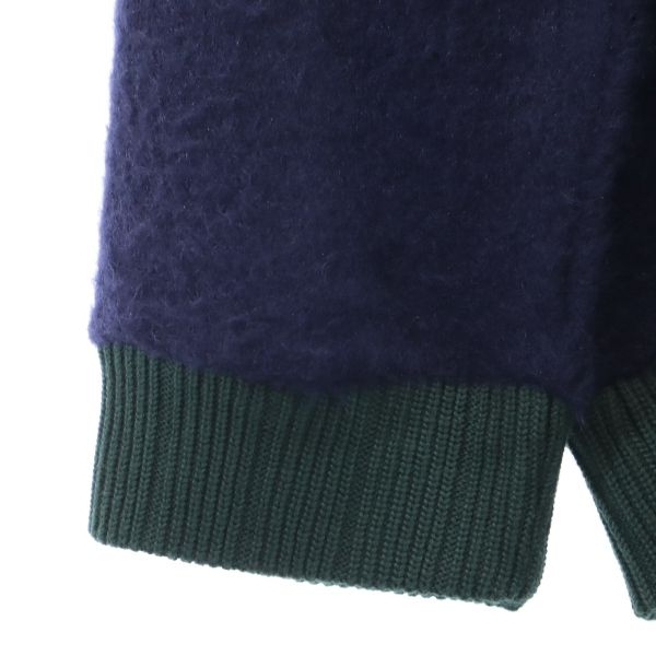 未使用 バースト222 18ss 日本製 長袖 シャギー タートルネック ニット 2 ネイビー VAST222 セーター メンズ