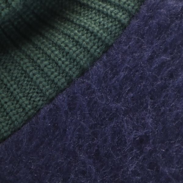 未使用 バースト222 18ss 日本製 長袖 シャギー タートルネック ニット 2 ネイビー VAST222 セーター メンズ