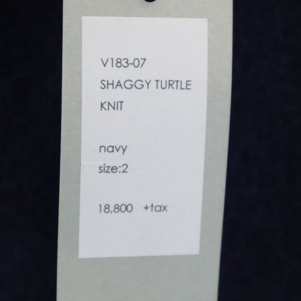 未使用 バースト222 18ss 日本製 長袖 シャギー タートルネック ニット 2 ネイビー VAST222 セーター メンズ