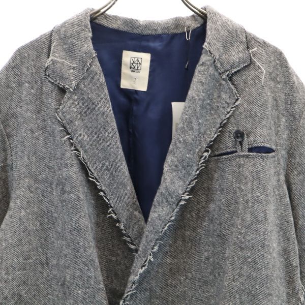 未使用 バースト222 16AW 日本製 ツイード テーラードジャケット 2 グレー VAST222 メンズ