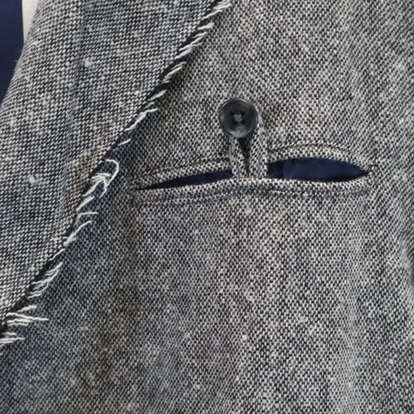 未使用 バースト222 16AW 日本製 ツイード テーラードジャケット 2 グレー VAST222 メンズ