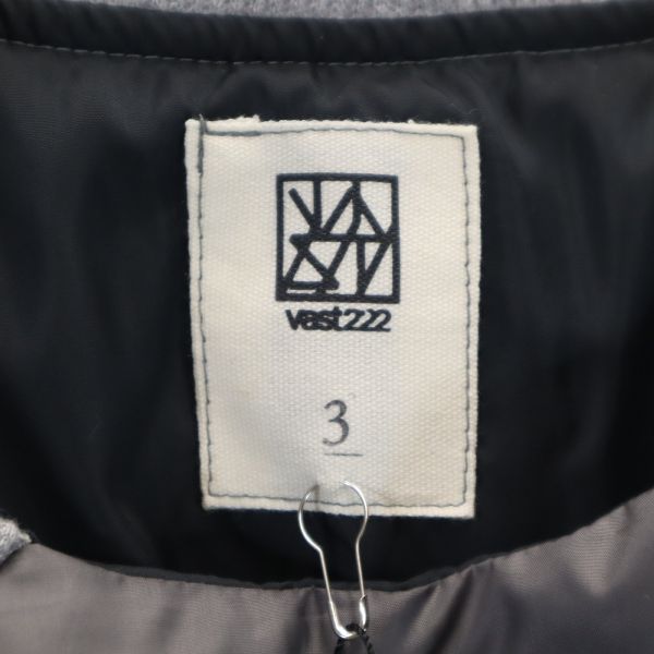 未使用 VAST222 バースト222 19AW 日本製 中綿ジャケット 3 ブラック プルオーバー メンズ