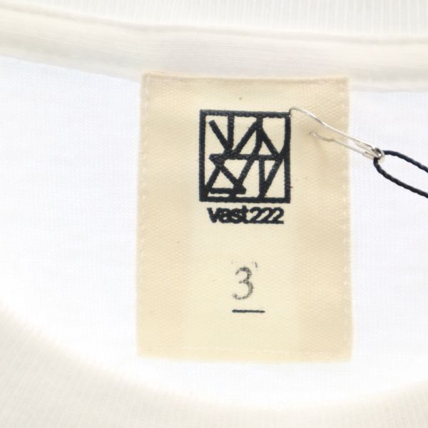未使用 VAST222 バースト222 19ss 日本製 プリント 長袖 スウェット トレーナー 3 ホワイト メンズ