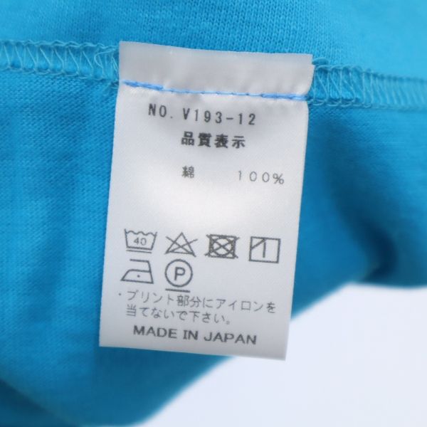 未使用 VAST222 バースト222 19ss 日本製 プリント 長袖 スウェット トレーナー 3 ブルー メンズ