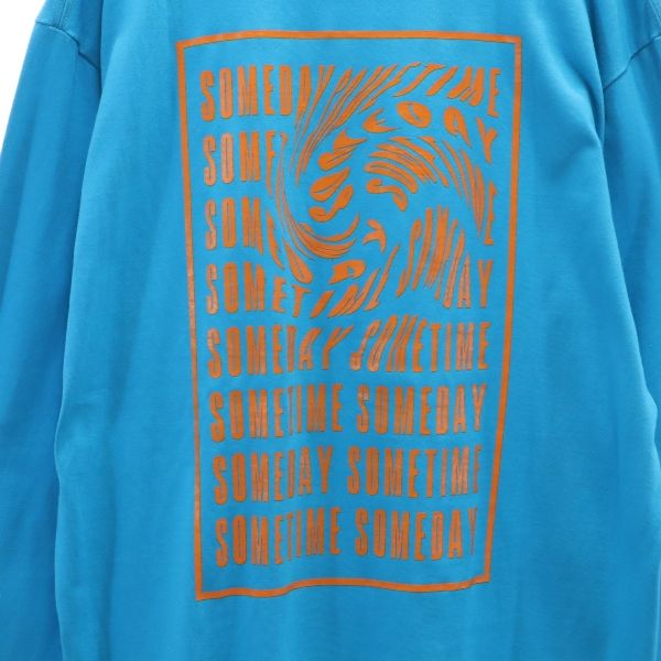 未使用 バースト222 19ss 日本製 プリント 長袖 スウェット トレーナー 3 ブルー VAST222 メンズ