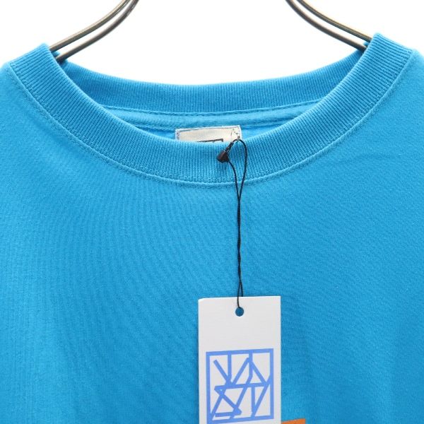 未使用 バースト222 19ss 日本製 プリント 長袖 スウェット トレーナー 3 ブルー VAST222 メンズ