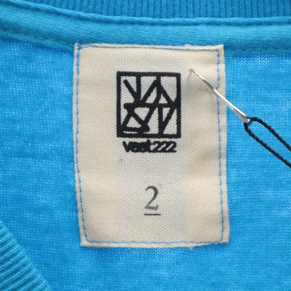 未使用 VAST222 バースト222 19ss 日本製 プリント 長袖 スウェット トレーナー 1月2日 ブルー メンズ