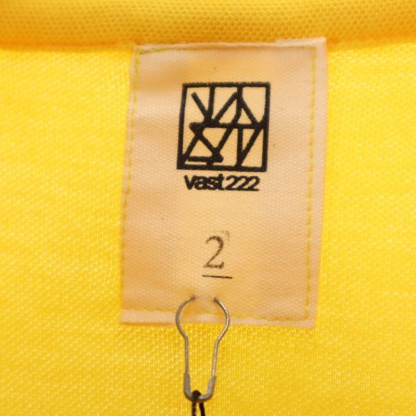 未使用 VAST222 バースト222 19ss 日本製 SHAKER 半袖 ポロシャツ 2 イエロー メンズ